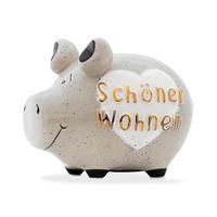 SKARBONKA 10028987 - biały/kolor złoty, Basics, ceramika (12,5/9/9cm)