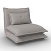 SCHLAFSESSEL TAMARA - Lichtgrijs, Modern, Textiel/Metaal (82/31/69cm) - Bessagi Home