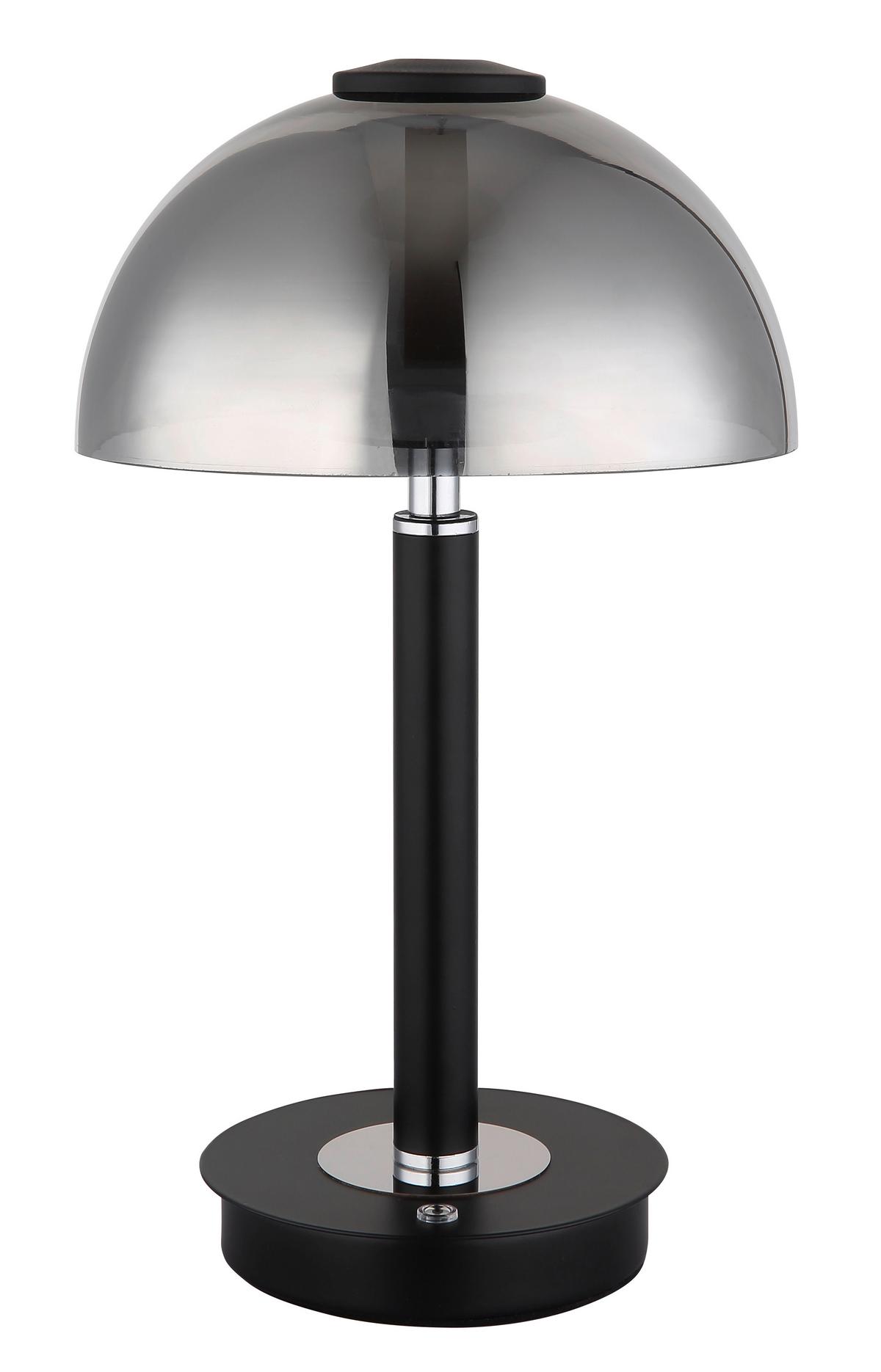 Led Stolna Svjetiljka Uldin - boje kroma/crna, Basics, staklo/metal (18/31,5cm) - Globo