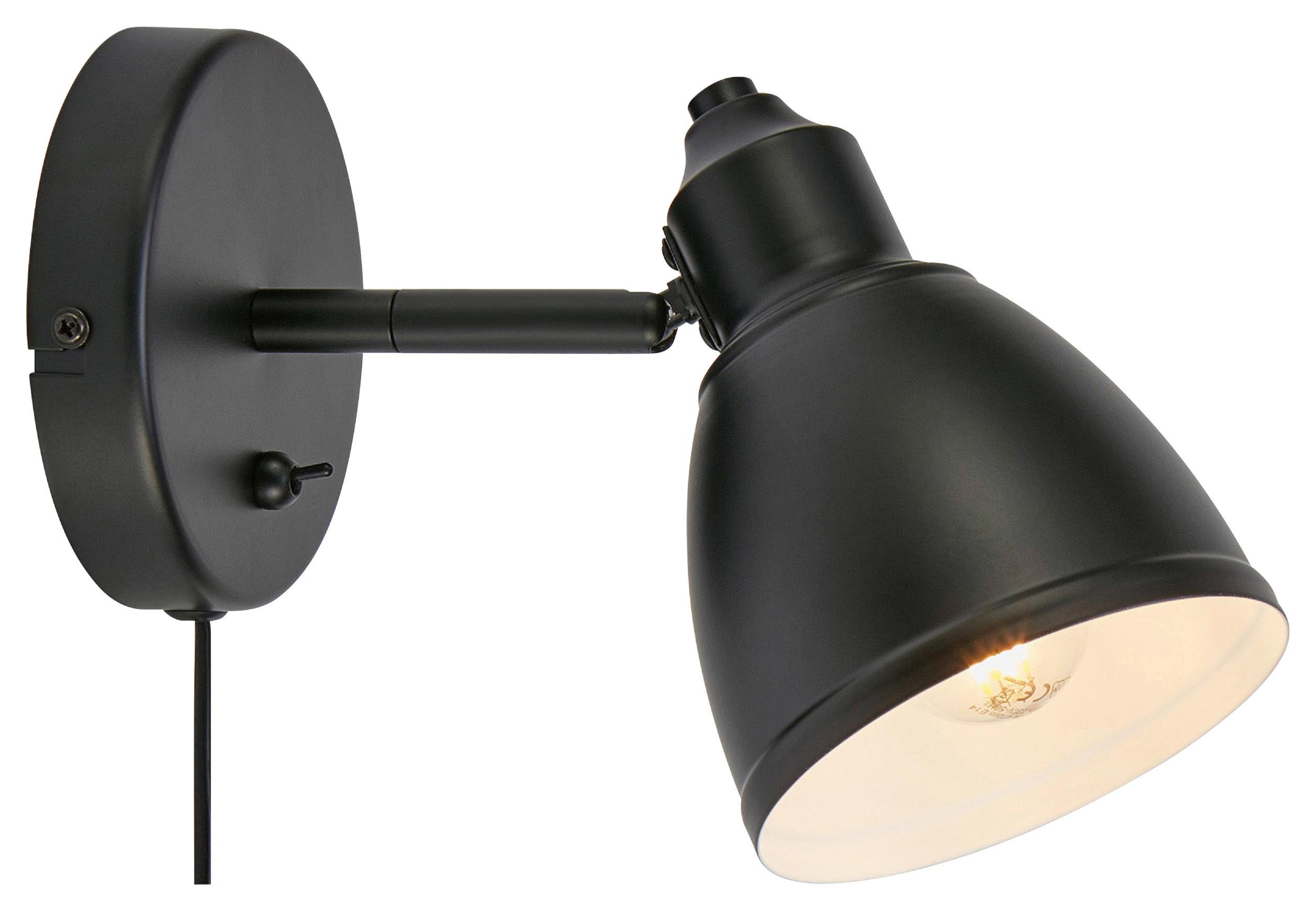 Wandleuchte Story Wall Schwarz max. 40 Watt - Schwarz, Basics, Metall (12/18/19,5cm) - Markslöjd