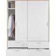 Schiebetürenschrank Weiß - Weiß, KONVENTIONELL, Holzwerkstoff (140/205/60cm) - MODERN LIVING
