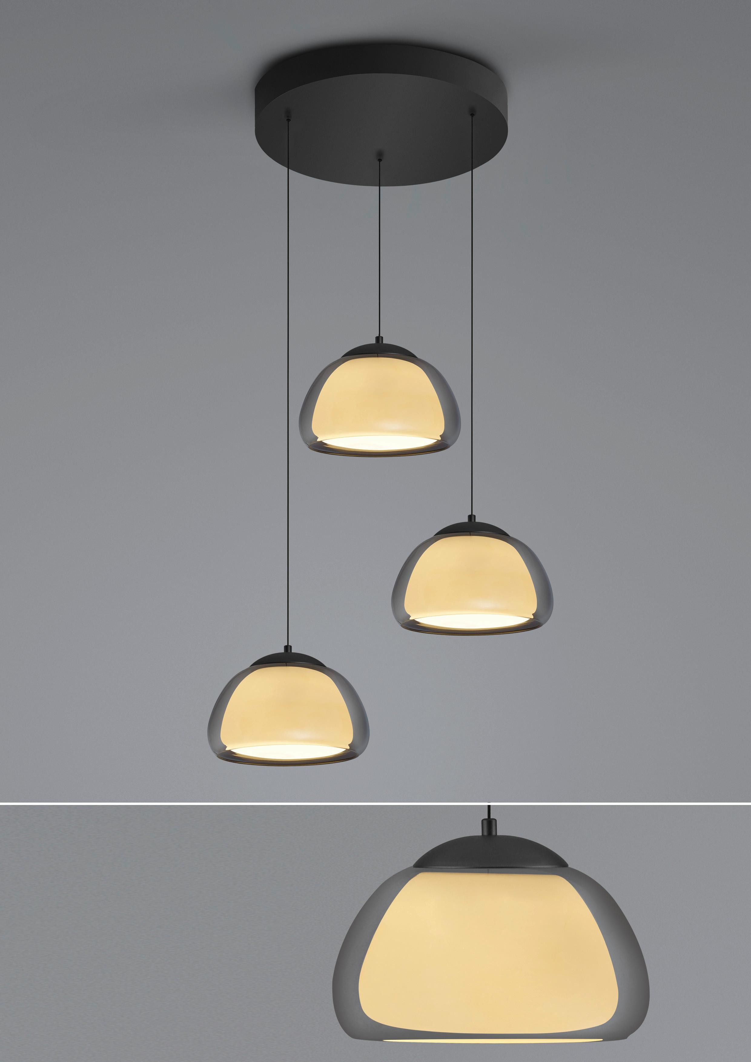 LAMPA ZWIESZANA LED 20637/3-06 LUXXO - czarny, Design, metal (54,5cm) - Hell