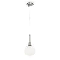 Pendelleuchte Erich Weiß/Nickelfarben max.40 Watt - Weiß/Nickelfarben, Trend, Glas/Metall (15/30,5cm) - MAYTONI