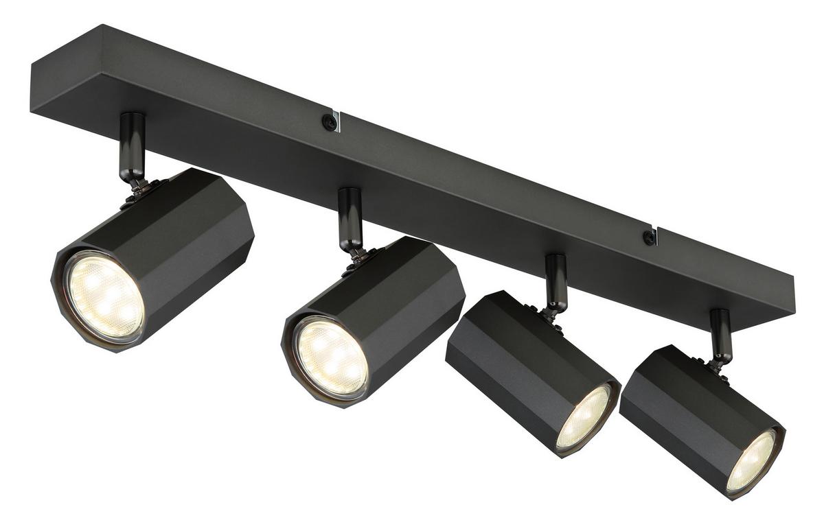 Strahler James Grau max. 25 Watt - Grau, Design, Metall (53/6/14,5cm) - Globo