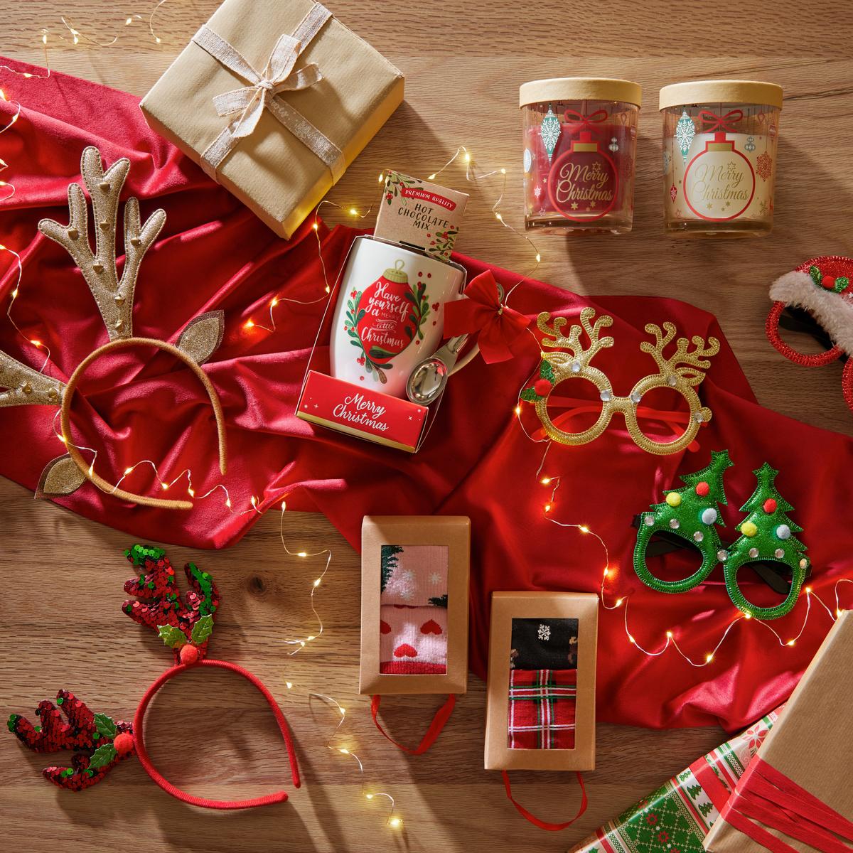 Weihnachtsbrille Fun diverse Designs - Rot/Goldfarben, KONVENTIONELL, Kunststoff (15/12/3cm) - Modern Living