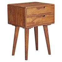 Nachtkästchen WL5.578 ca. 47x66x36cm Sheesham massiv - Sheeshamfarben, Design, Holz (47/66/36cm) - MID.YOU