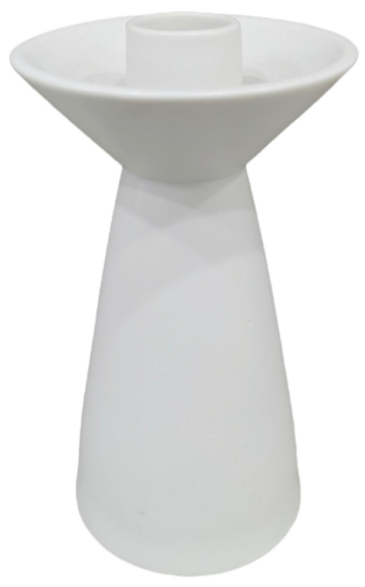 ŚWIECZNIK DA2723131-2 - biały, Basics, ceramika (9/16,1cm) - Ambia Home