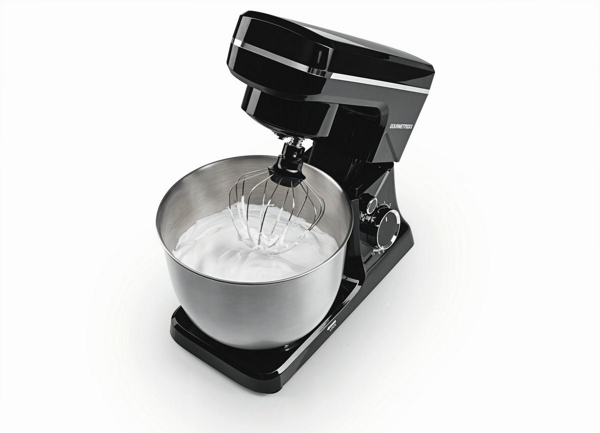 Küchenmaschine Gourmetmaxx Schwarz/Edelstahlf. max. 1500W - Edelstahlfarben/Schwarz, Basics, Kunststoff/Metall (36/22,5/39cm)