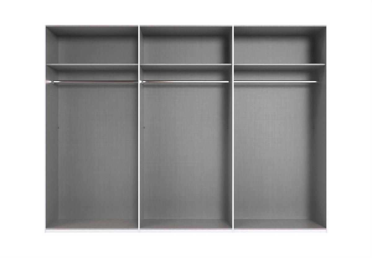 DREHTÜRENSCHRANK NEW YORK - Silberfarben/Graphitfarben, Konventionell, Glas/Holzwerkstoff (270/208/58cm) - Premium Living