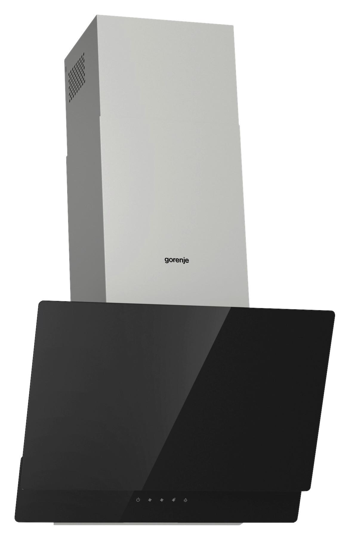 OKAP KUCHENNY WHI 649 EXBG - kolor stalowy/czarny, Basics, metal/szkło (60/38/33,5cm) - Gorenje
