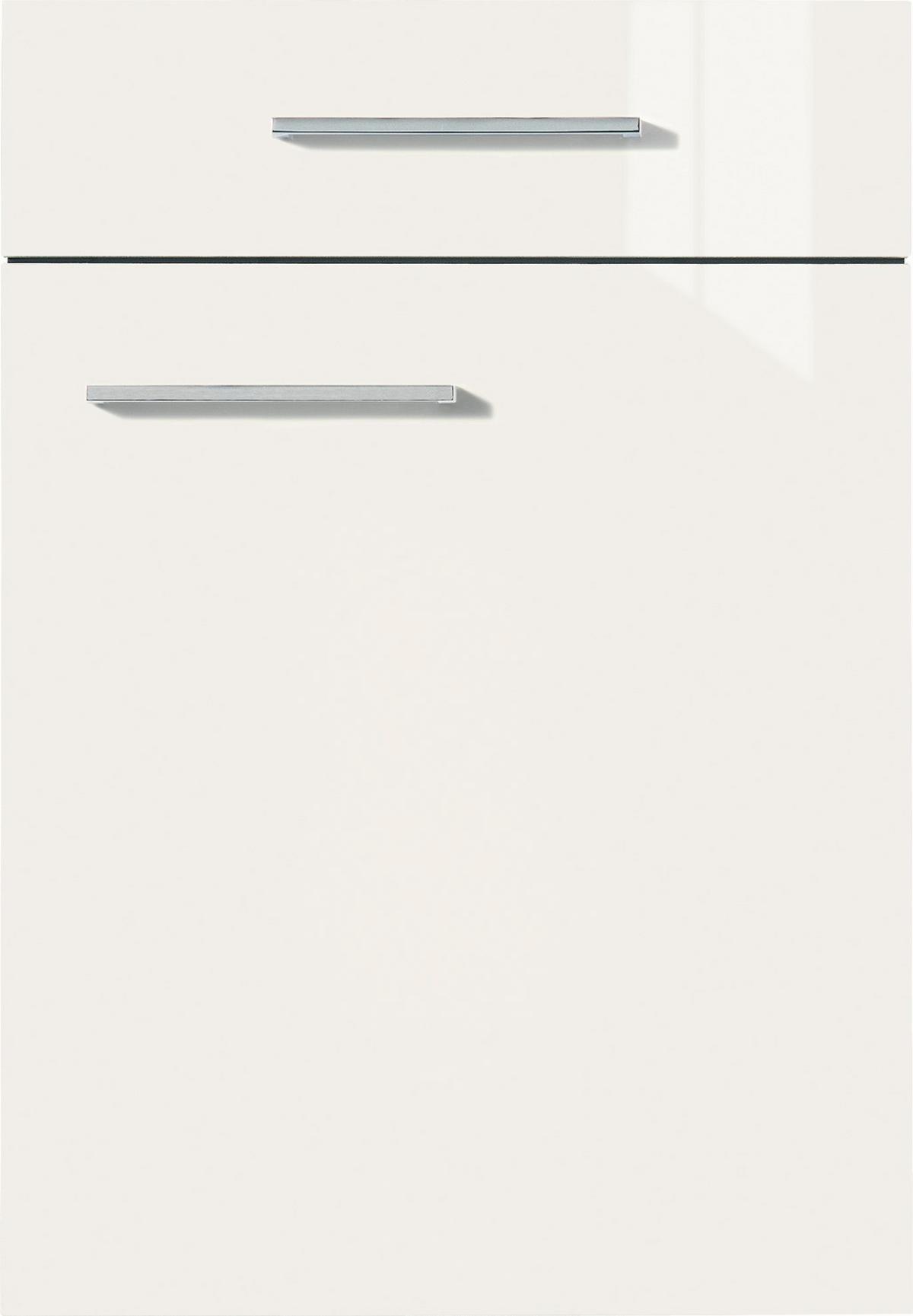 Küchenblock IBZ ohne Geräte ca. 280 cm Weiß Hochglanz - Weiß Hochglanz/Dunkelgrau, Design, Holzwerkstoff/Metall (280cm) - Impuls