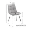 STOL SURI - grå/svart, Modern, metall/trä (46/87/59cm) - Bessagi Home