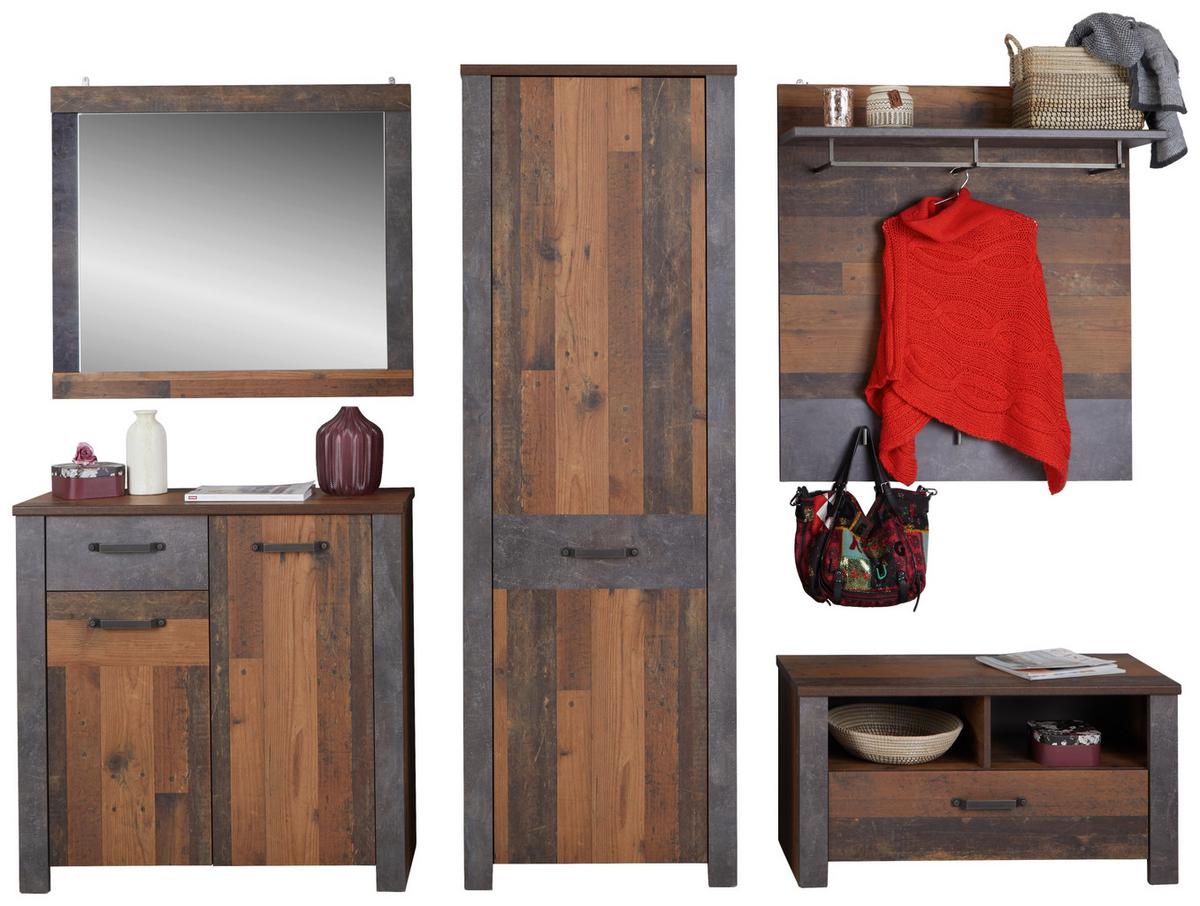 Comodă Ontario - culoare lemn stejar/gri, Trend, material pe bază de lemn (96/94/37cm) - Zandiara