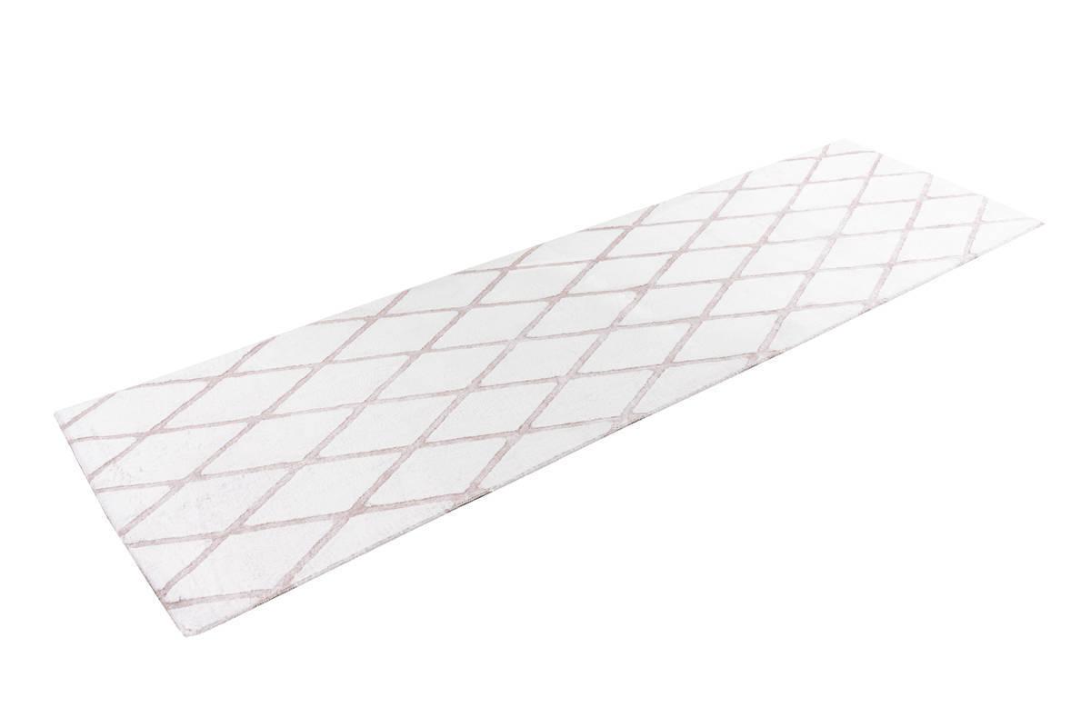 Läufer Vivica - Weiss/Rosa, Design, Textil (80/250cm) - Kayoom