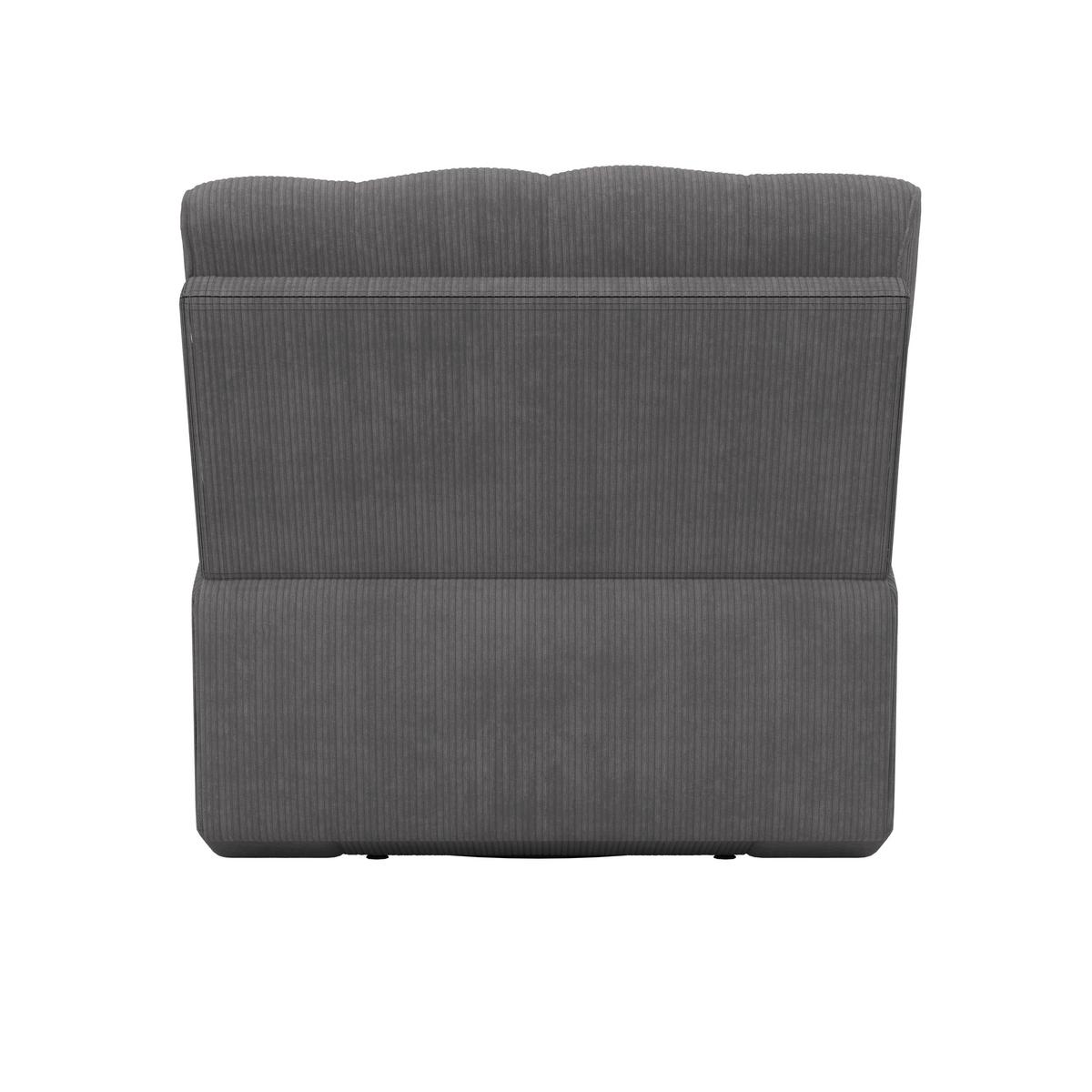 Sessel Natalie Dunkelgrau/Cord - Dunkelgrau/Schwarz, MODERN, Holz/Textil (98/94/106cm) - Bessagi Home