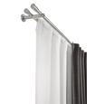 Vorhangstangenset Marie aus Metall, ca. 240cm - Edelstahlfarben, Metall (240cm) - MÖMAX modern living