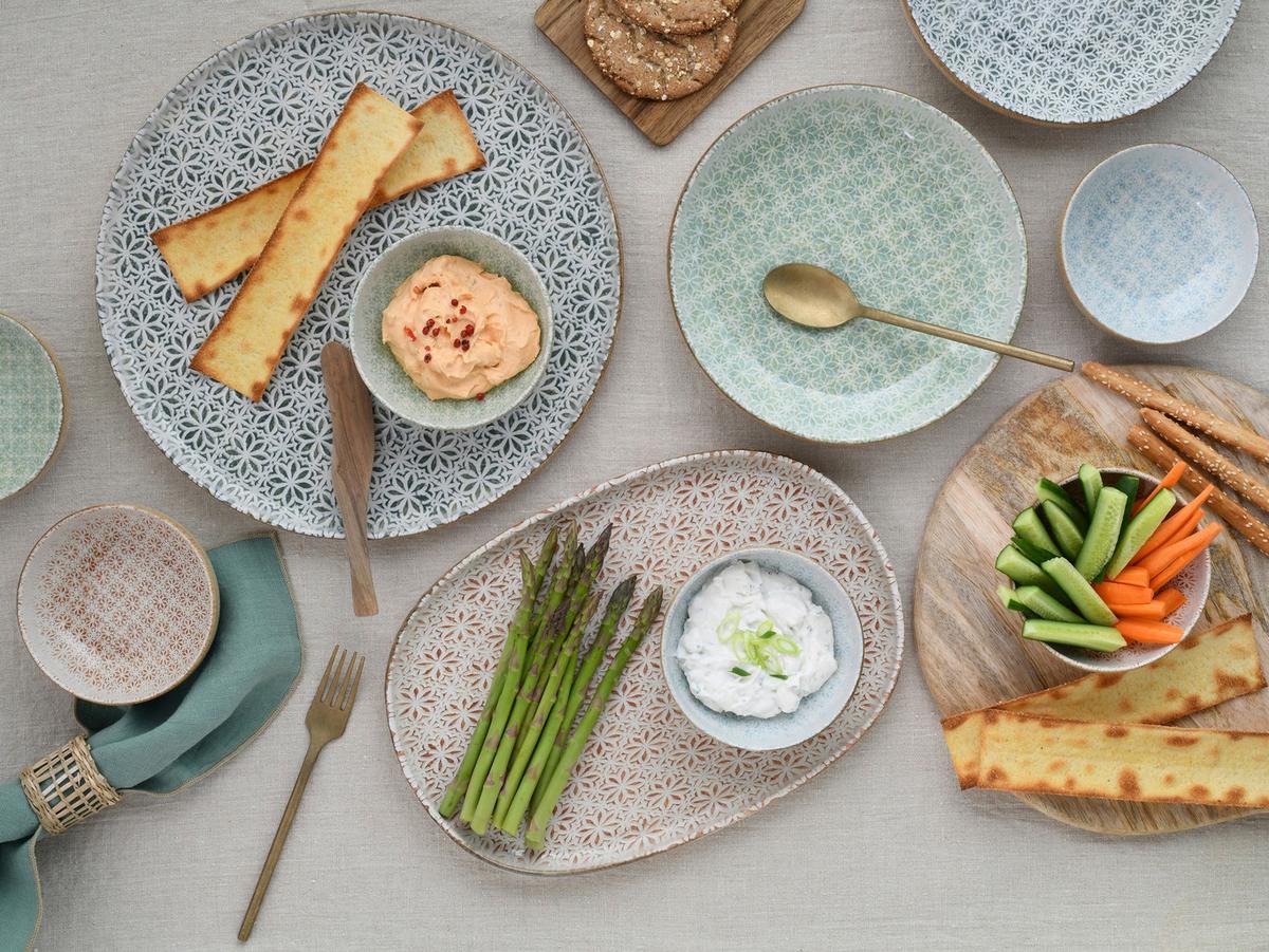 Jedilni Servis Emiliana Grey, 12-Delni - siva/krem barve, Basics, keramika - Creatable