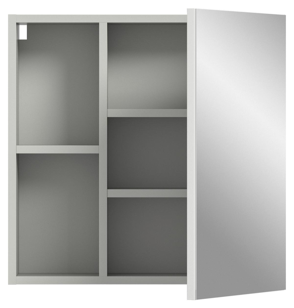 Spiegelschrank Copa ca. 55x55x17 cm Grau - MODERN, Glas/Holzwerkstoff (55/55/17cm) - MID.YOU