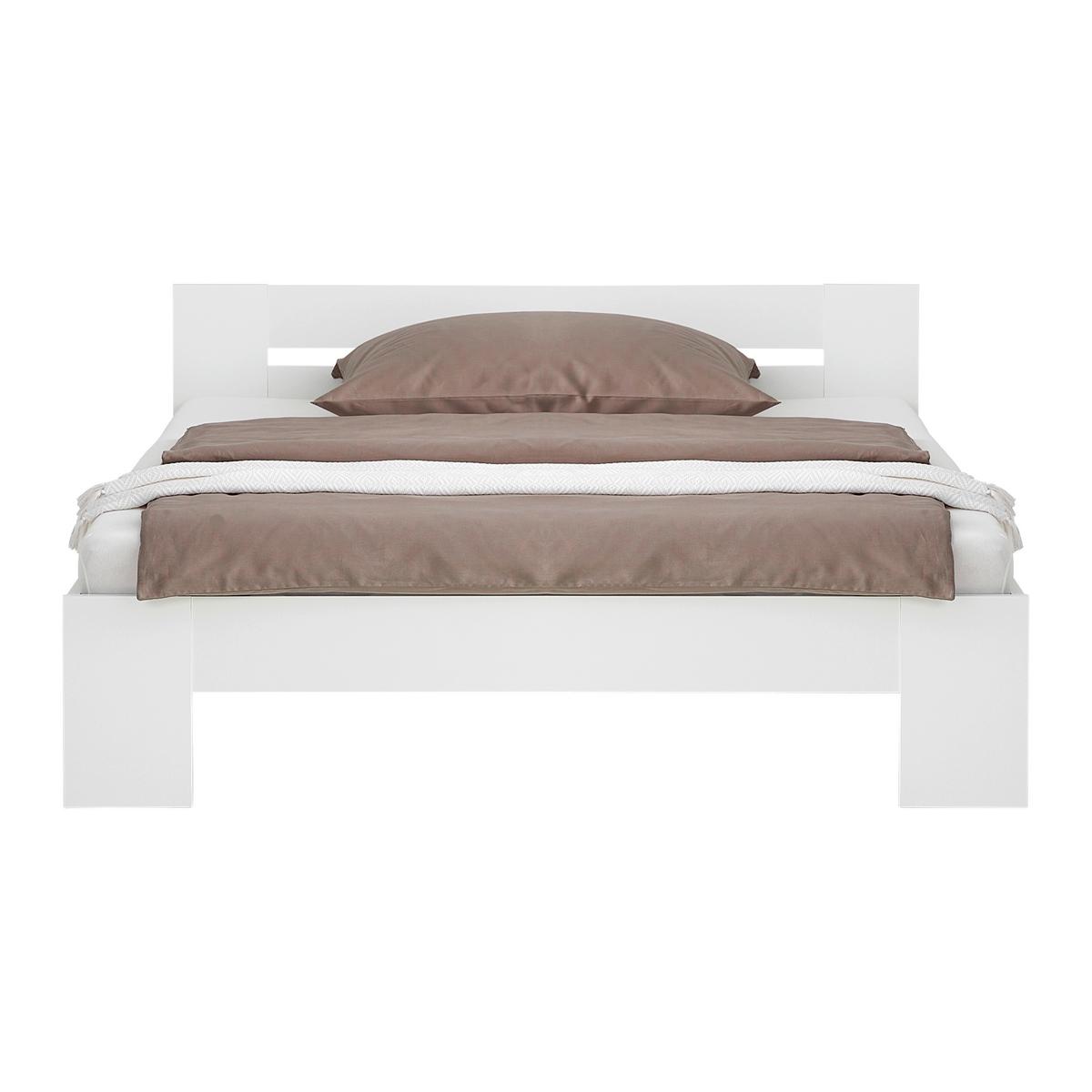 Bett Madrid Weiss ca. 160x200cm - Weiss, Modern, Holz (160/200cm) - Mömax