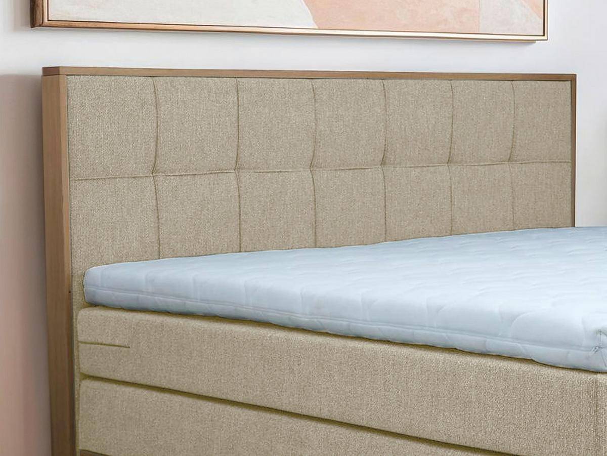 Boxspringbett Cloud Beige ca. 180x200cm - Eichefarben/Beige, KONVENTIONELL, Holz/Holzwerkstoff (180/200cm) - Premium Living