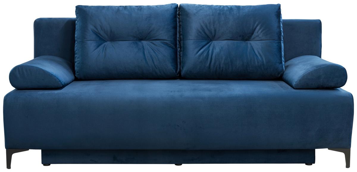 Zofa Boxspring Viera, Temno Modra, Ležišče, Predal - črna/temno modra, Moderno, kovina/tekstil (201/100/105cm) - Mömax