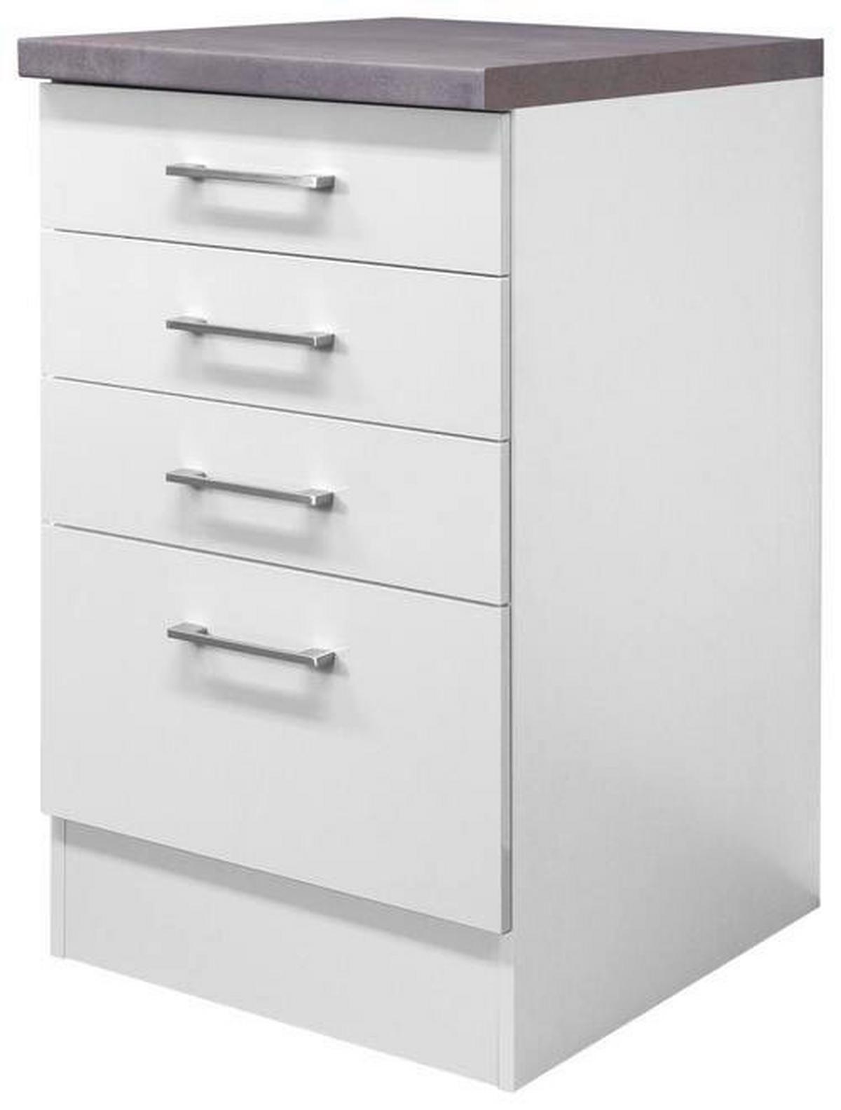 Ladičar Neo - bijela/boje oplemenjenog čelika, Moderno, drvni materijal/metal (50/86/60cm) - Based