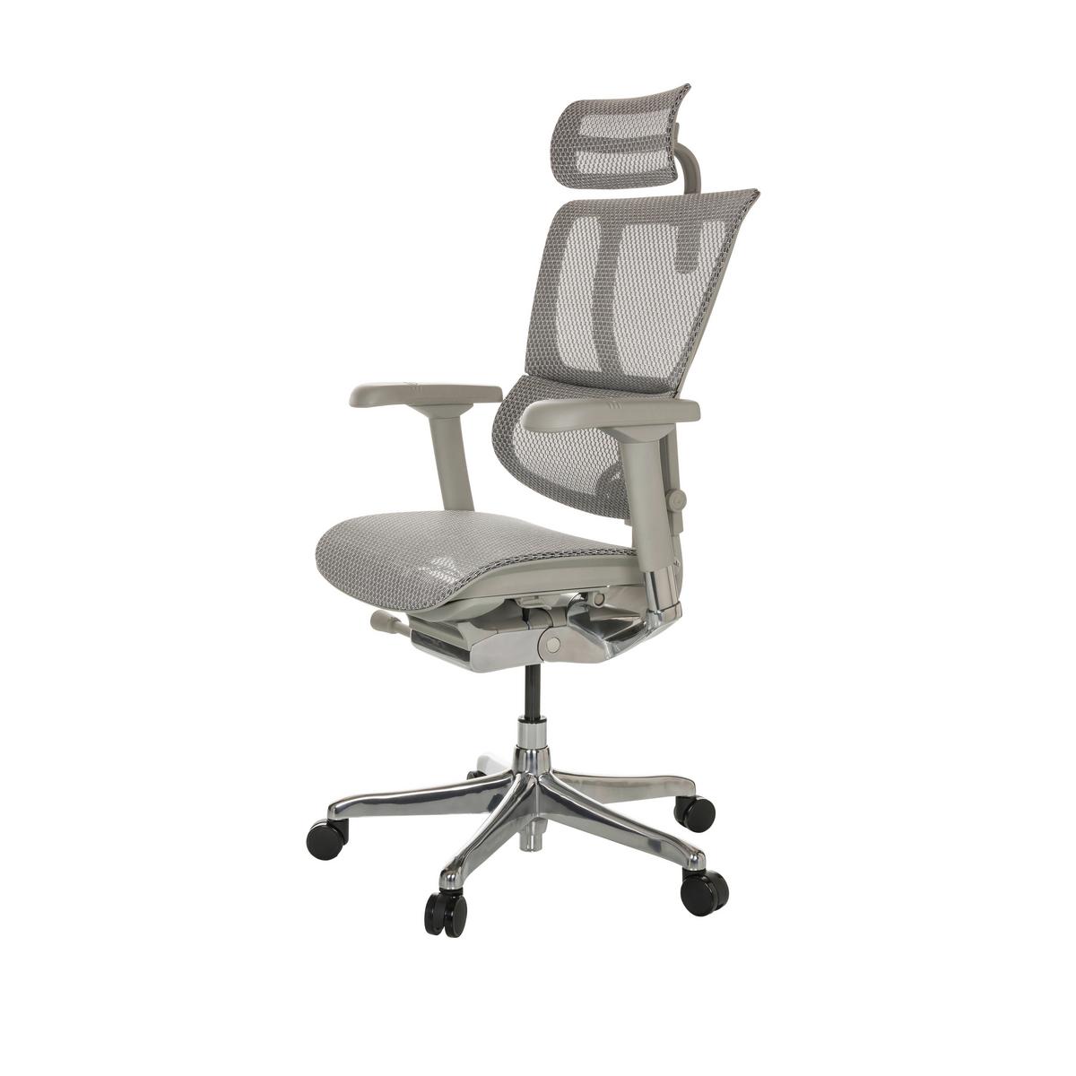 Pisarniški Stol Ergohuman Slim I G, Svetlo Siva - svetlo siva, Basics, kovina/umetna masa (69/116-138/66cm) - MID.YOU
