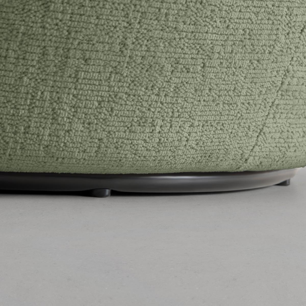 Sessel Jasima Grün drehbar - Schwarz/Grün, MODERN, Textil/Metall (77/81/85cm) - Premium Living