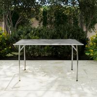 Masă Bratislava 1 - gri închis, Modern, metal (140/74/90cm) - Mömax