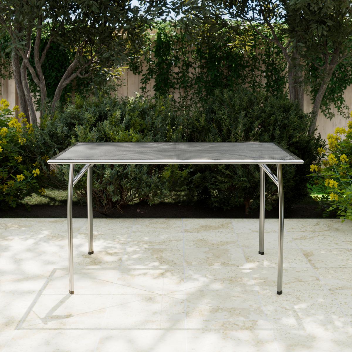 Masă Bratislava 1 - gri închis, Modern, metal (140/74/90cm) - Mömax