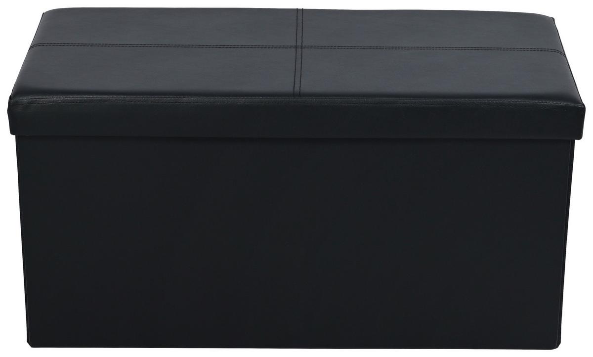 Bancă OLIVER 2 - negru, Modern, textil/material pe bază de lemn (76/38/38cm) - Modern Living