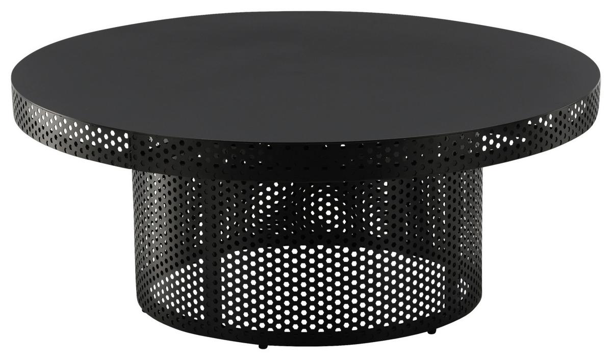 Couchtisch West End X Josefin Lustig Ø ca. 100 cm - Schwarz, Design, Metall (100/100/40cm) - Livetastic