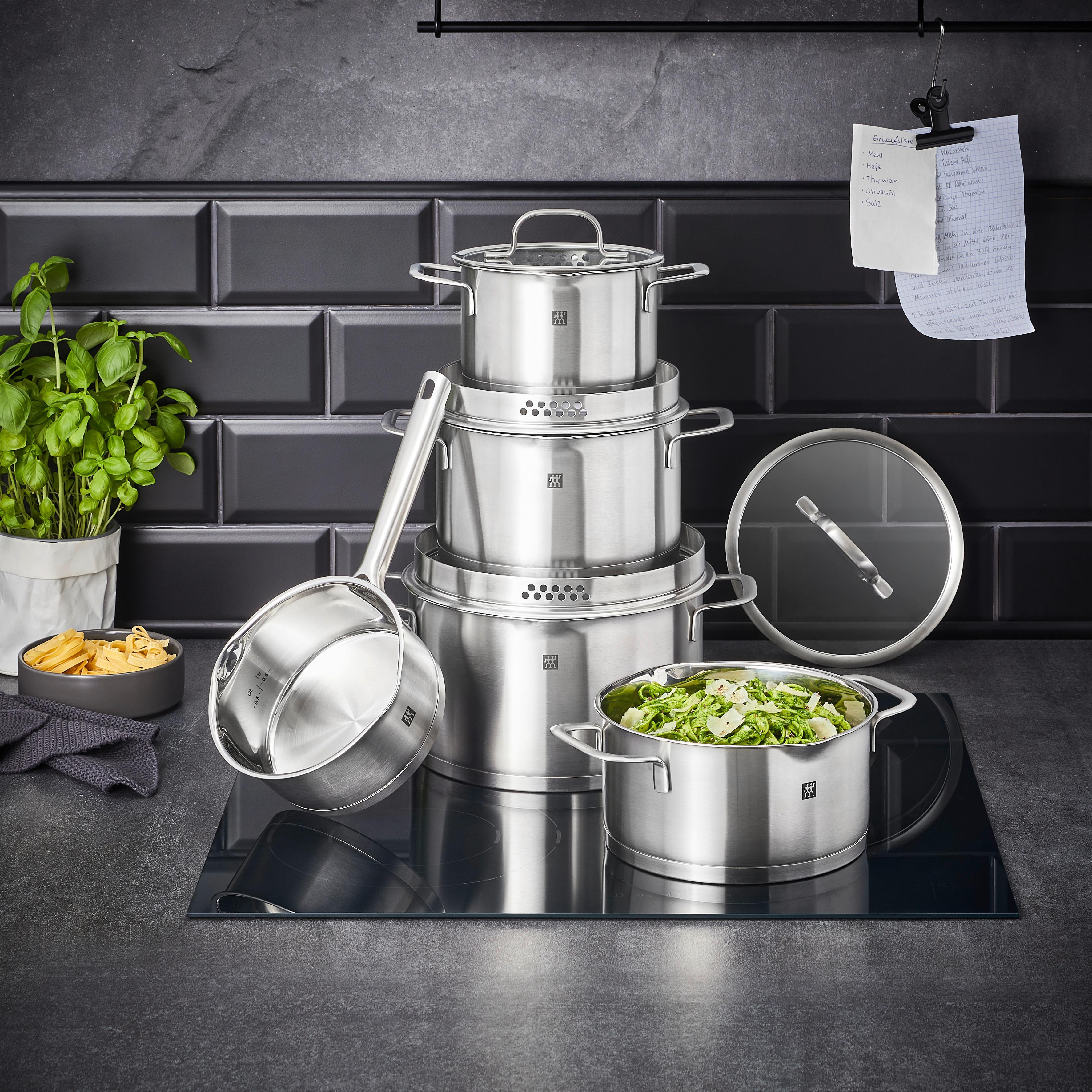 ZESTAW GARNKÓW 1009154 ZWILLING - kolor stalowy, Basics, metal/szkło - Zwilling