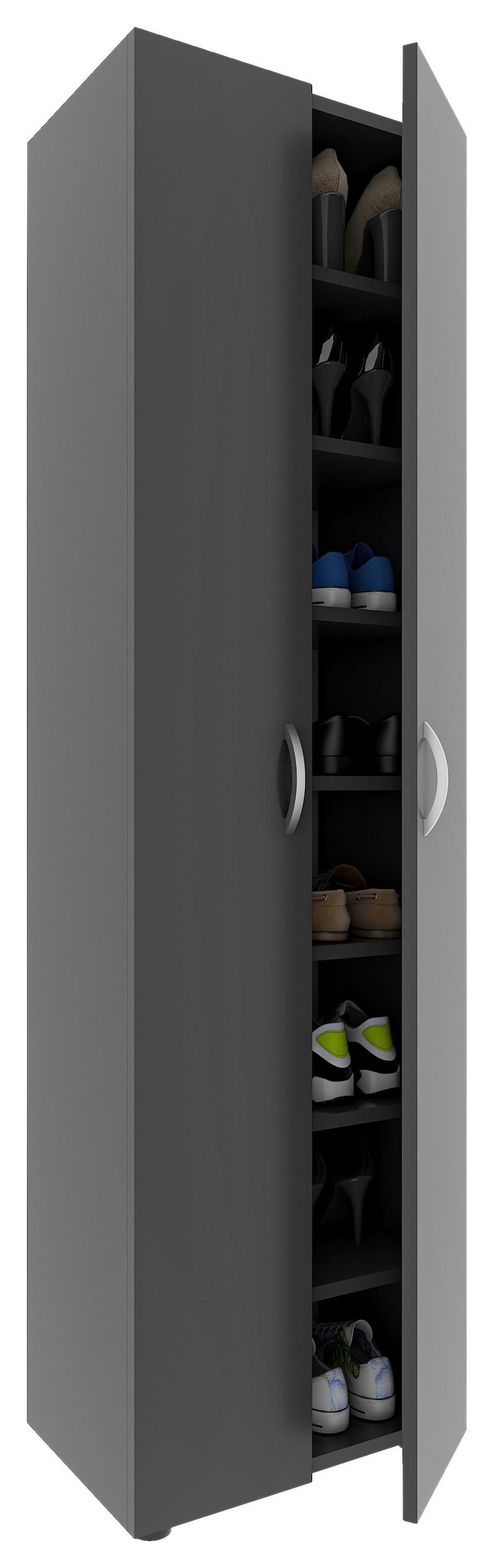 Omara Za Čevlje Ulas, Siva - siva/barve aluminija, Moderno, kovina/umetna masa (49/173/30cm) - MID.YOU