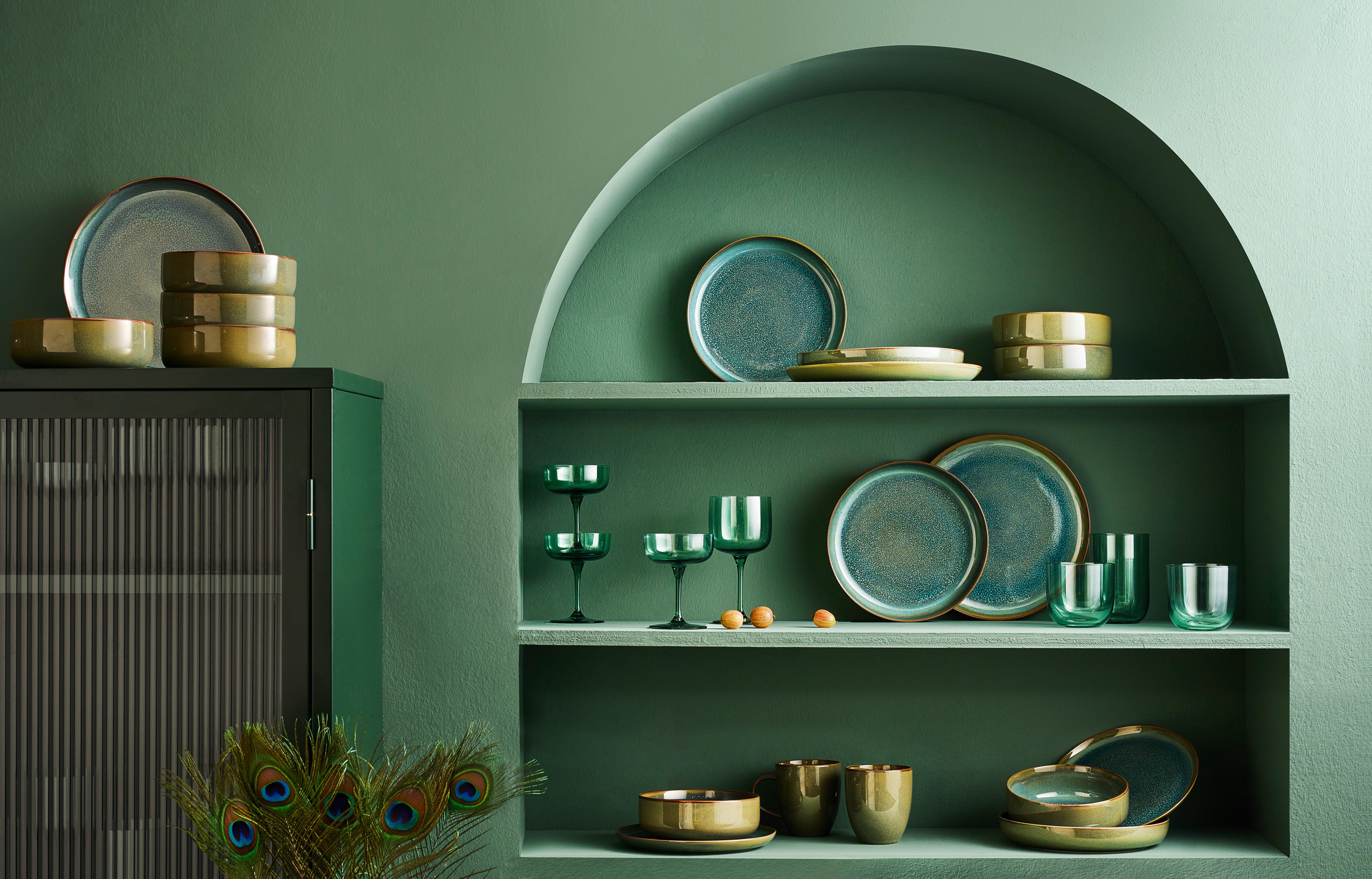 ZASTAWA STOŁOWA CRAFTED BREEZE VILLEROY&BOCH - zielony, Basics, ceramika (34,5/19,4/32cm) - Villeroy & Boch