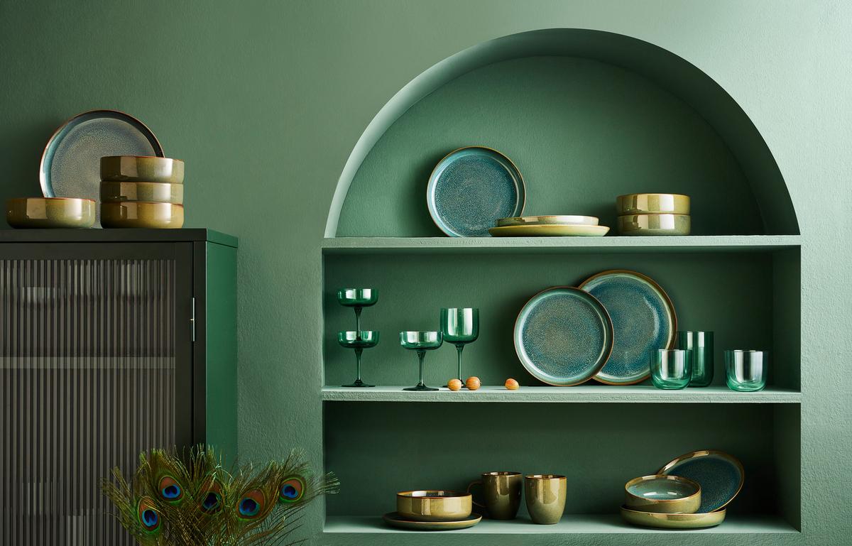 ZASTAWA STOŁOWA CRAFTED BREEZE VILLEROY&BOCH - zielony, Basics, ceramika (34,5/19,4/32cm) - Villeroy & Boch