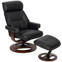 Počivalnik Calm, Črna - črna/barva oreha, Basics, kovina/tekstil (76/106/90cm) - Livetastic