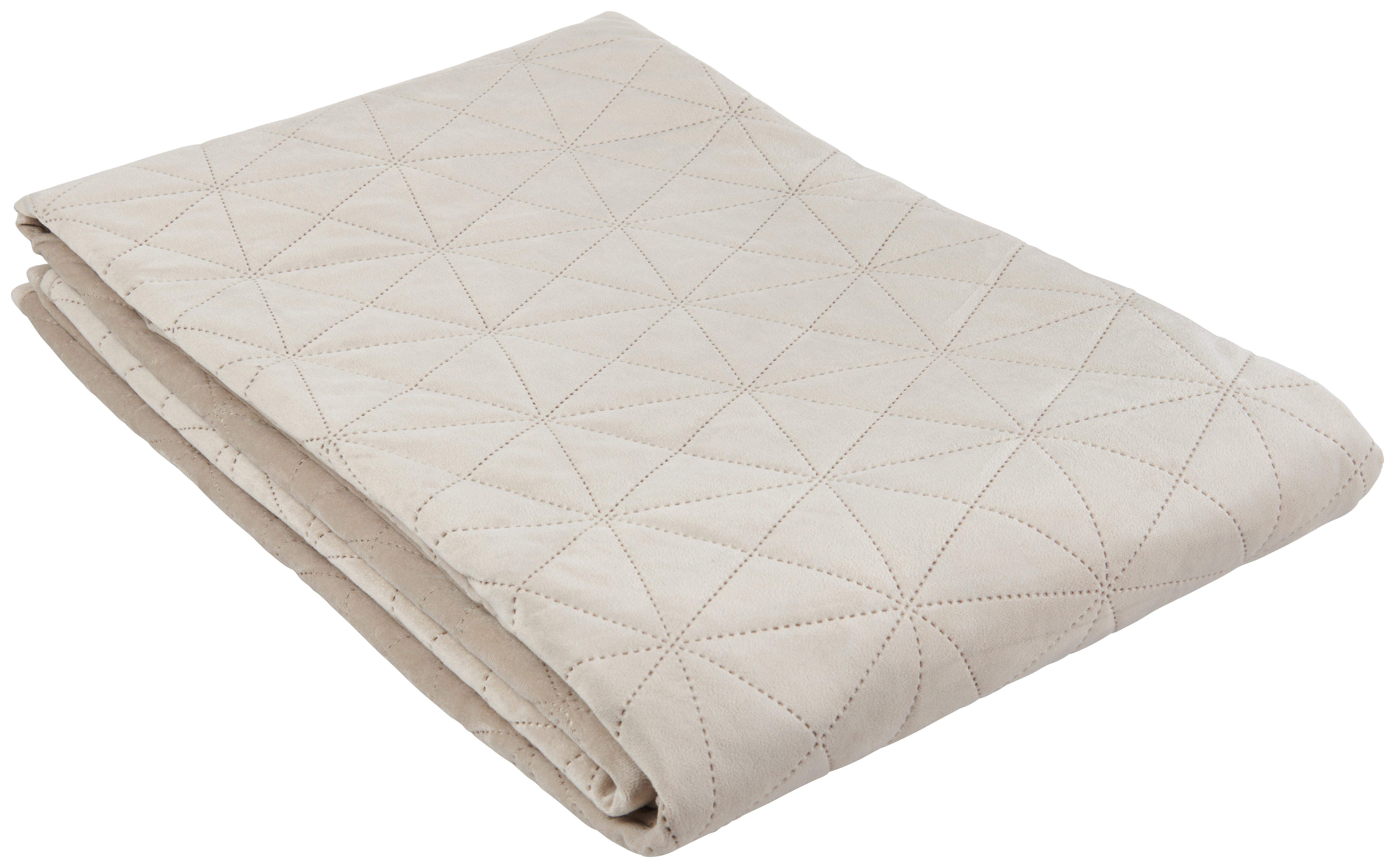 NARZUTA NA ŁÓŻKO ANJA - taupe, Basics, tkanina (220/240cm) - Novel