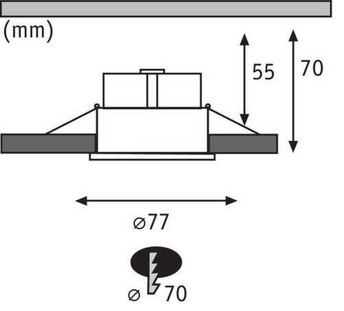 Deckenleuchte Cymbal in Weiß max. 3x6,5 Watt - Weiß, Design, Kunststoff (7,7/5cm) - Paulmann