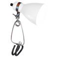 Klemmleuchte Studio, max. 40 Watt - Weiß, LIFESTYLE, Metall (10,5/24cm)