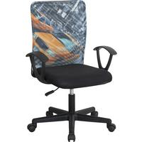 Drehstuhl New York Schwarz/Multicolor - Multicolor/Schwarz, Modern, Kunststoff/Textil (60/86-96/60cm) - Mömax