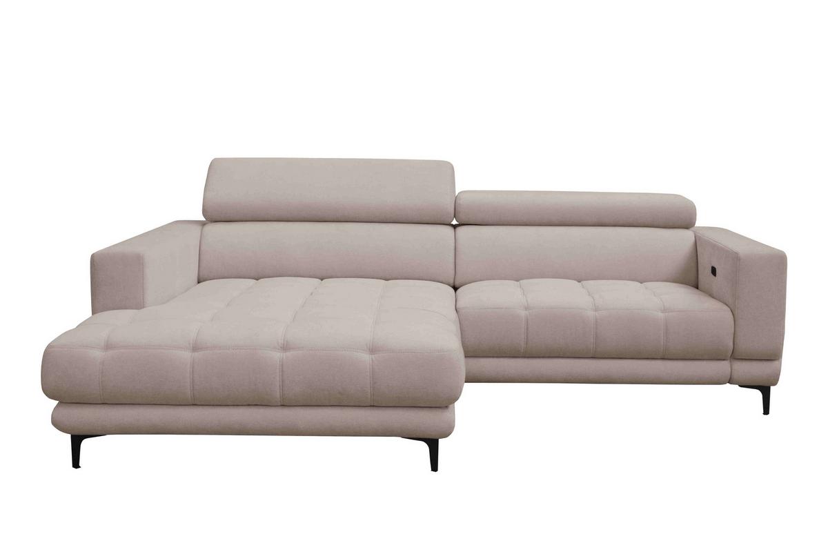 Sarokkanapé Aspen - bézs, Konventionell, faalapú anyag/textil (192/264cm)
