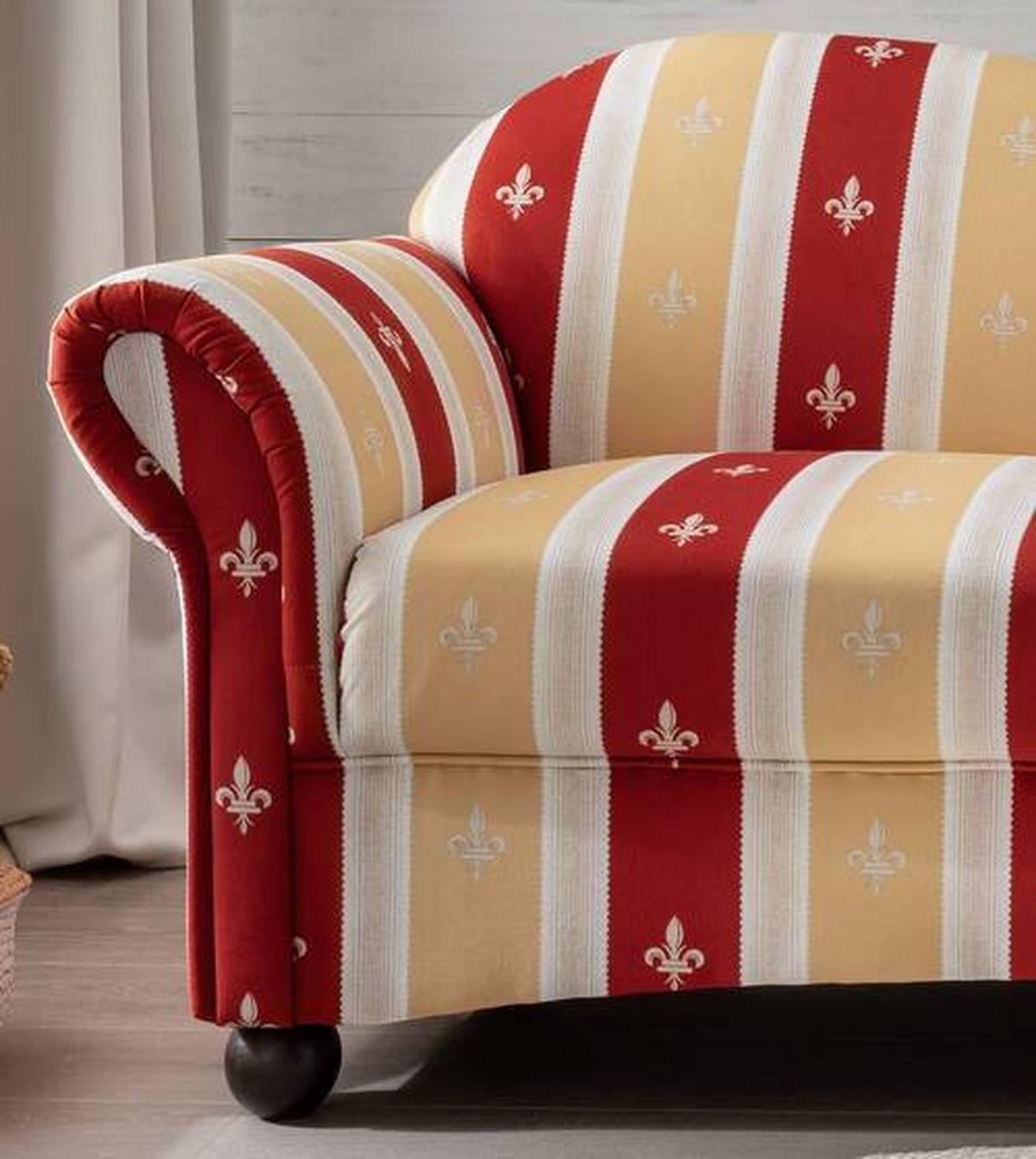 Ottomane Torello Rot Mikrofaser - Wengefarben/Rot, KONVENTIONELL, Holz/Textil (86/84/190cm) - Livetastic