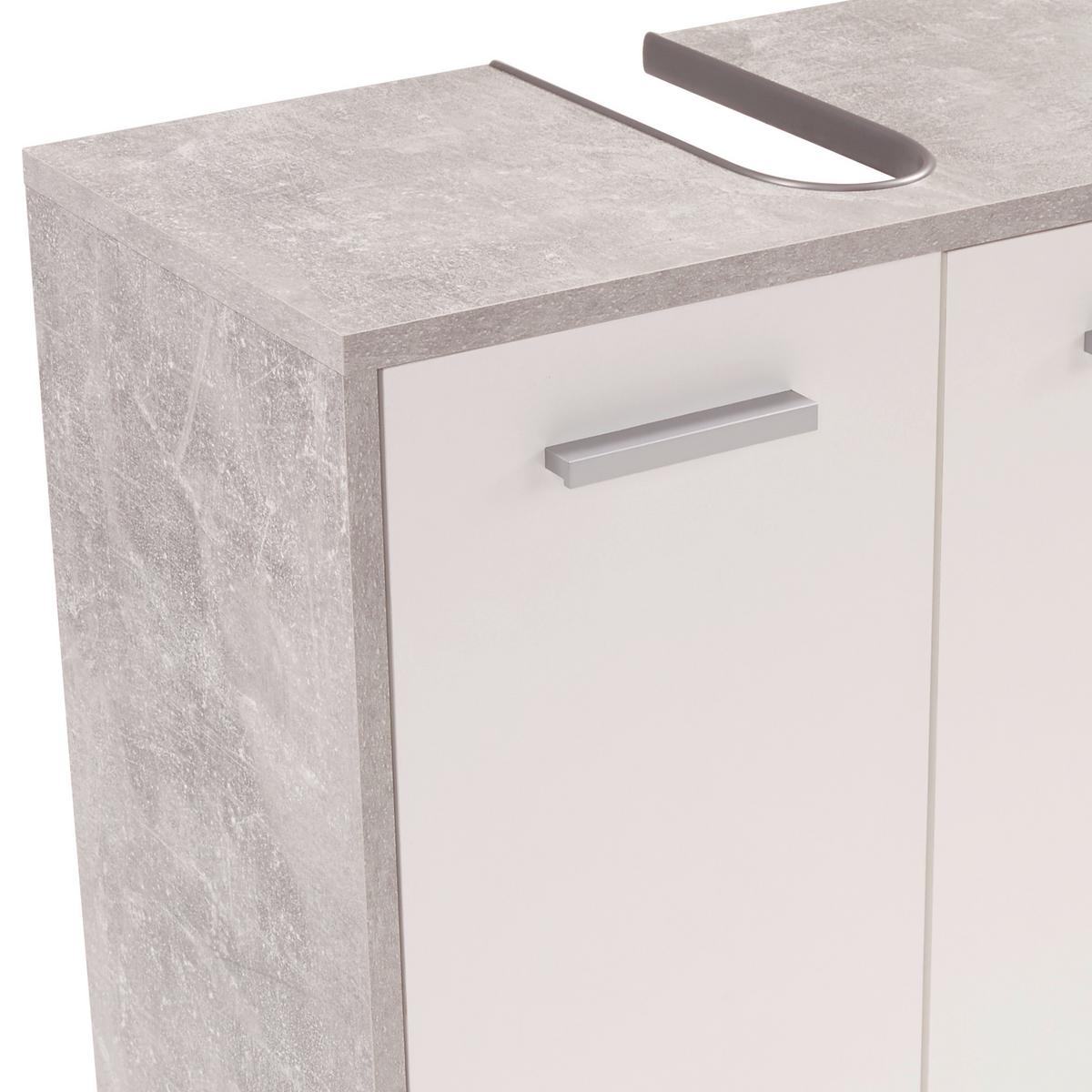 Element Ispod Umivaonika Attack - bijela/svijetlo siva, Moderno, drvni materijal/plastika (60,4/55/28cm)