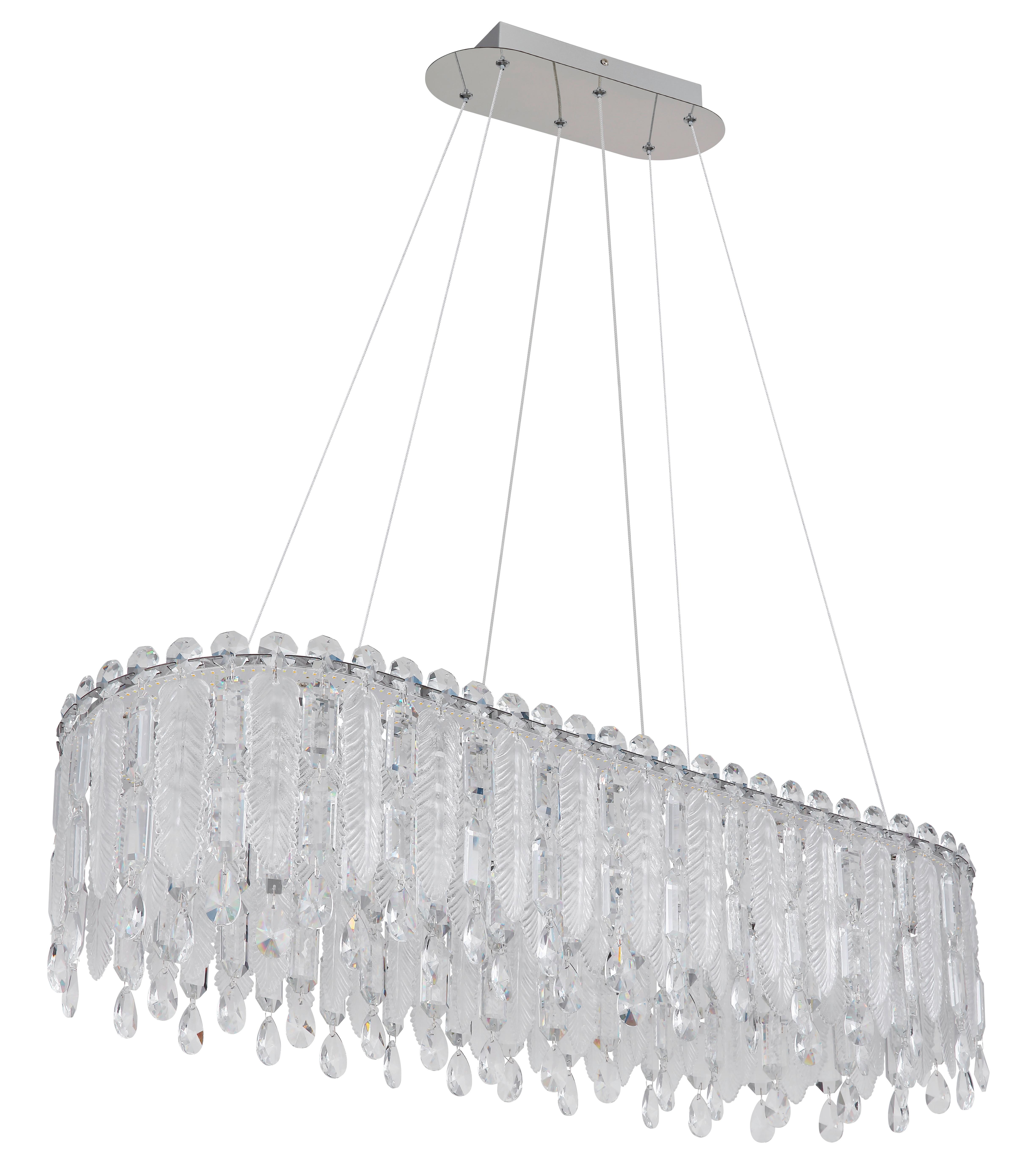 LED-HÄNGELEUCHTE 67176-70 KLUNKA - clair/couleur chromée, Lifestyle, métal/matière synthétique (99/36/120cm) - Globo
