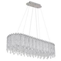 LED-HÄNGELEUCHTE 67176-70 KLUNKA - Klar/Chromfarben, Lifestyle, Glas/Kunststoff (99/36/120cm) - Globo