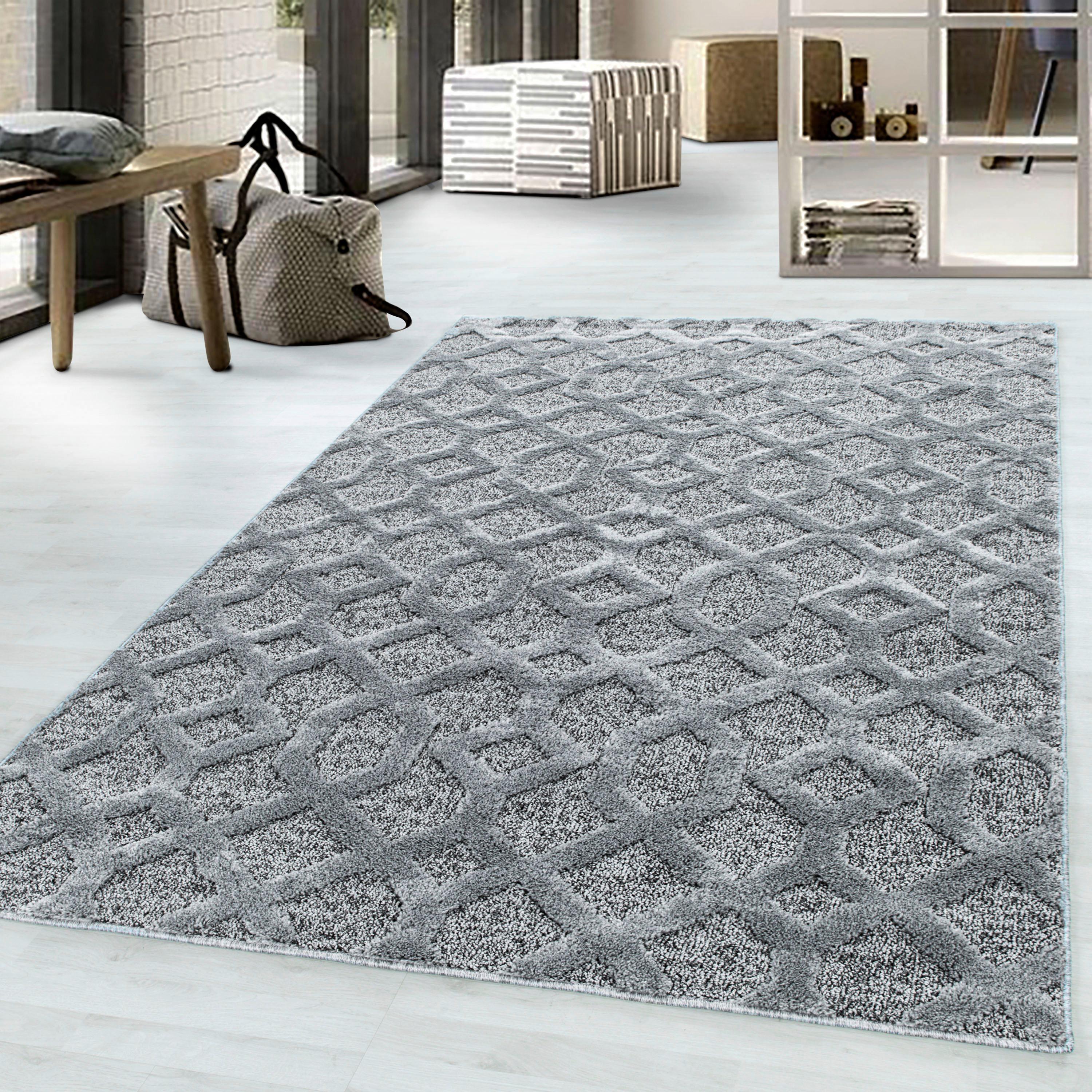 Webteppich Pisa Grau ca. 80x250cm - Grau, KONVENTIONELL, Textil (80/250cm)