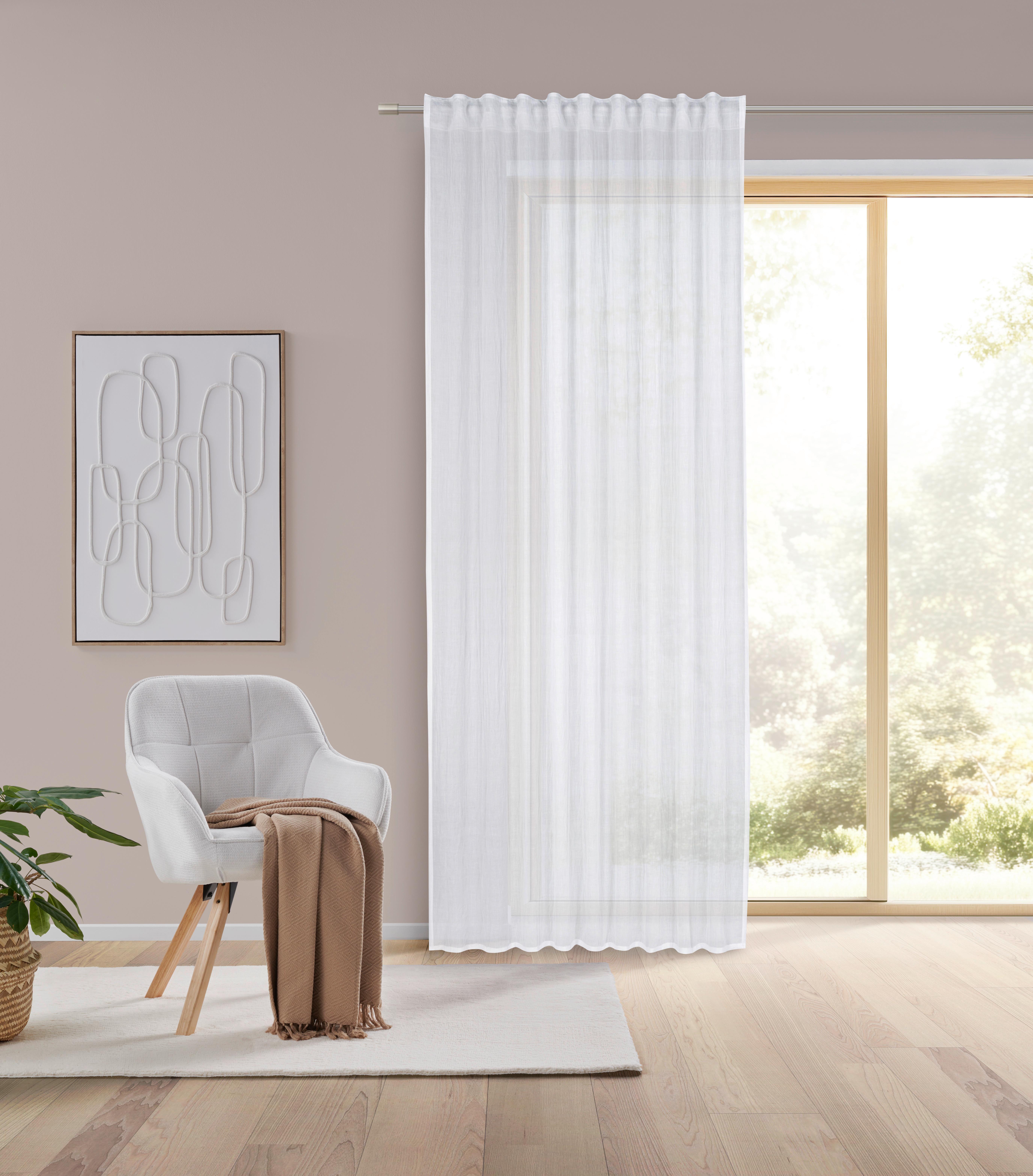 GARDINLÄNGD RAMONA - vit, Modern, textil (135/245cm) - Modern Living