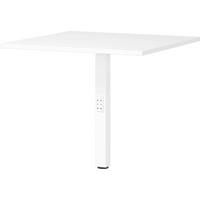 Schreibtisch Ribera in Weiss - Weiss, Modern, Holzwerkstoff/Metall (80/71-91/80cm) - Premium Living