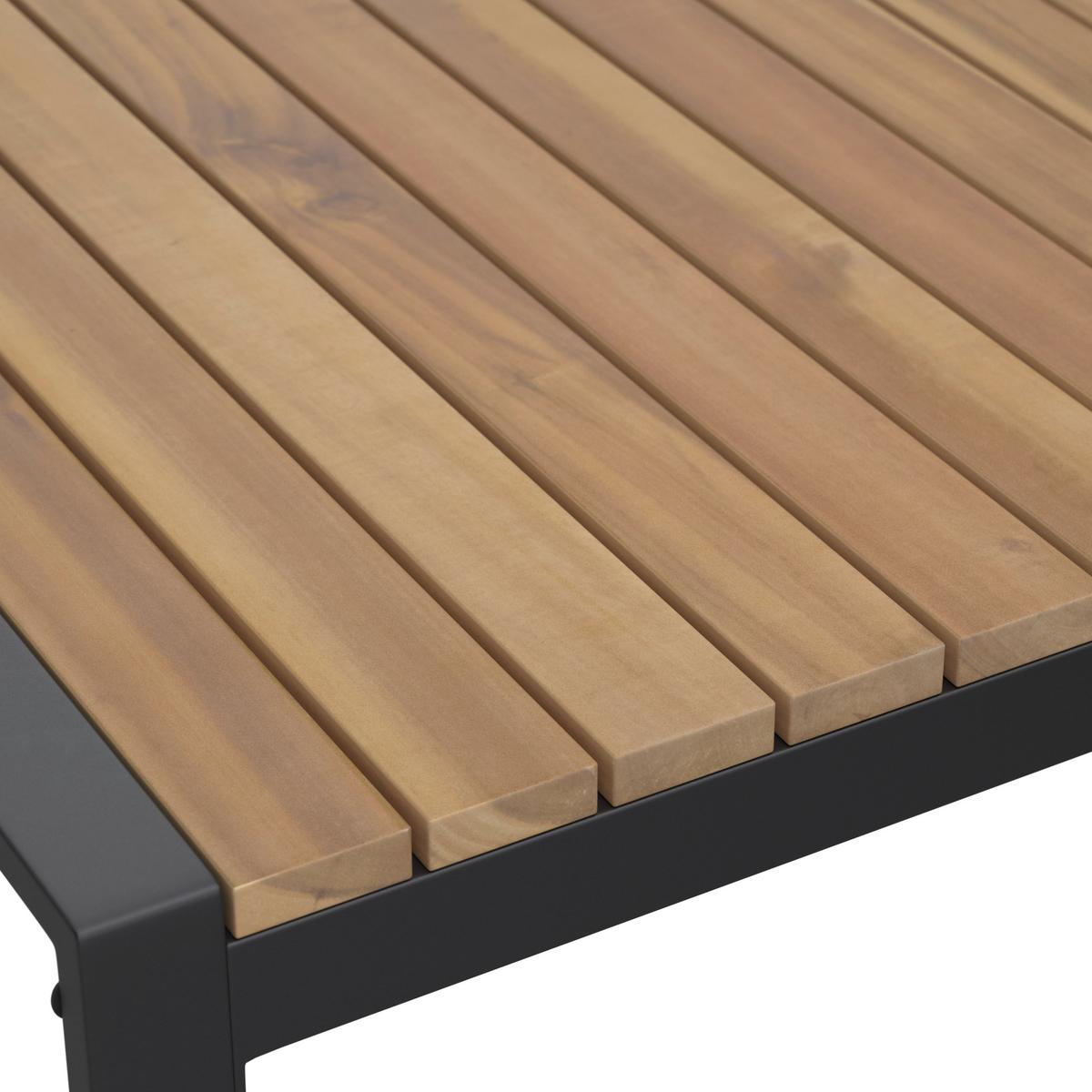 KOMPLET OGRODOWY LINA - kolor akacjowy/antracytowy, Konventionell, metal/drewno (213/160cm) - Mömax